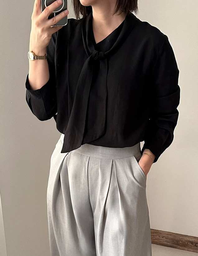 شومیز مشکی ساده