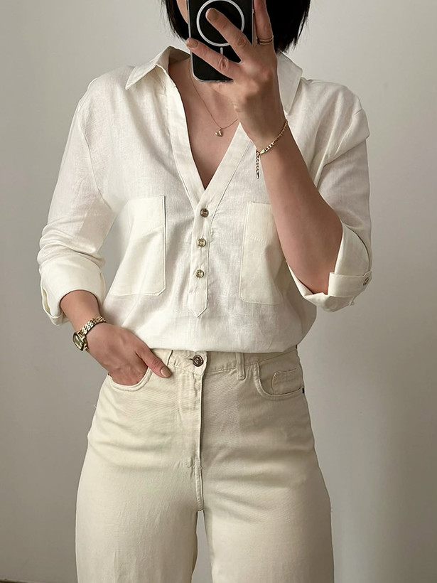 شومیز لینن وارداتی